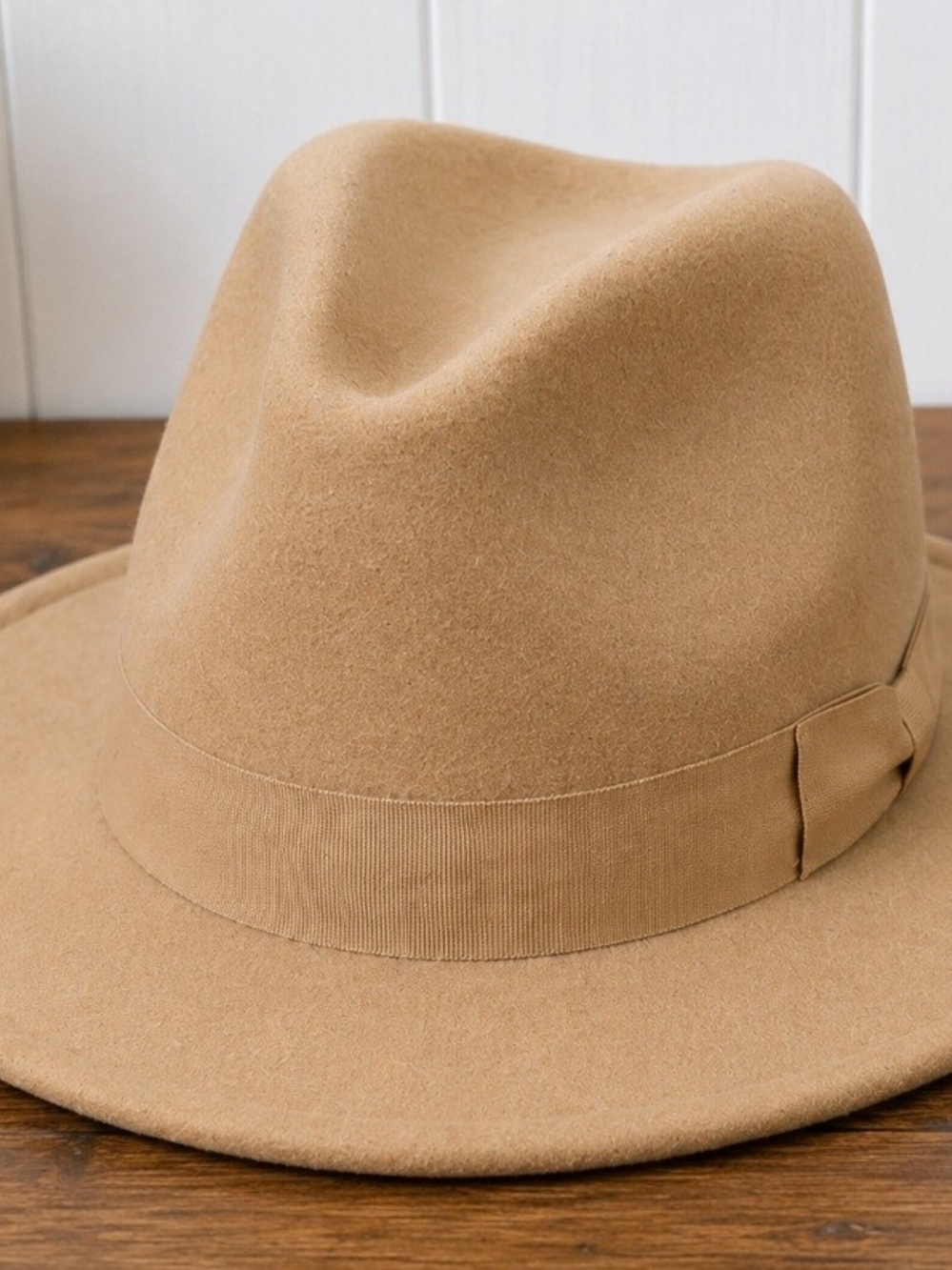Tan Wide Brim Rancher Fedora Hat | Boho Fall Fashion Adjustable Fit